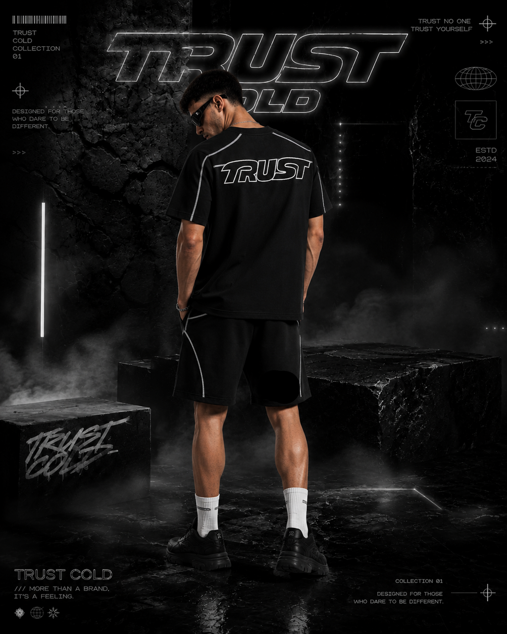 Camiseta negra Trust cold -Trust in you