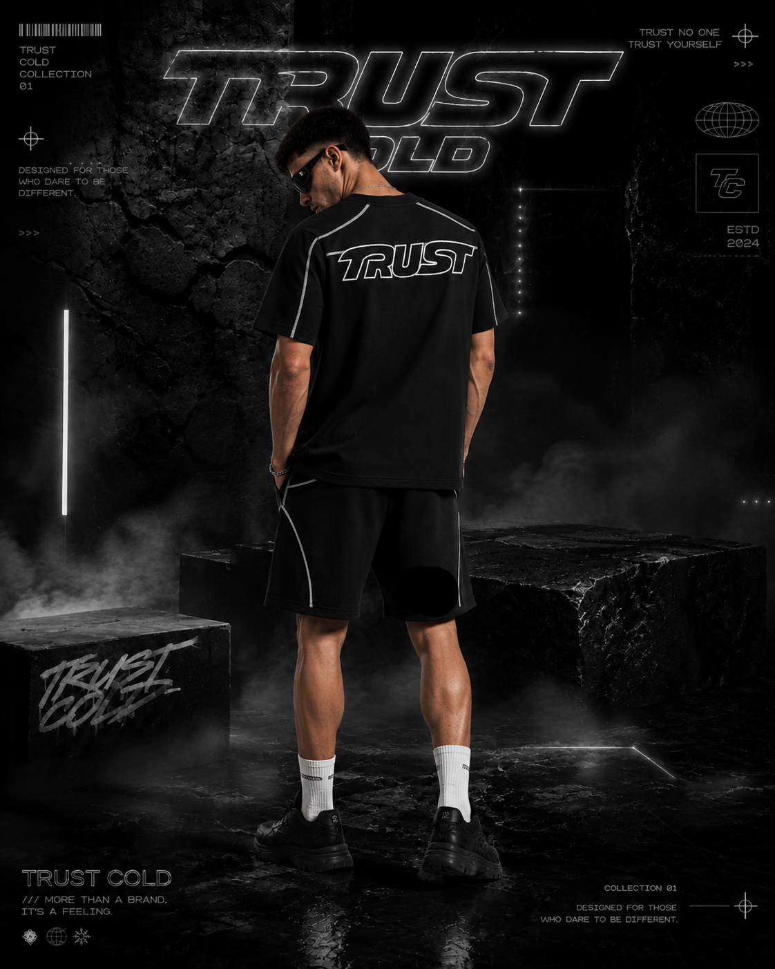 Camiseta negra Trust cold -Trust in you