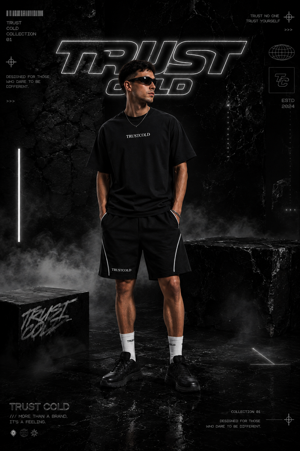 Camiseta negra Trust cold -Trust in you