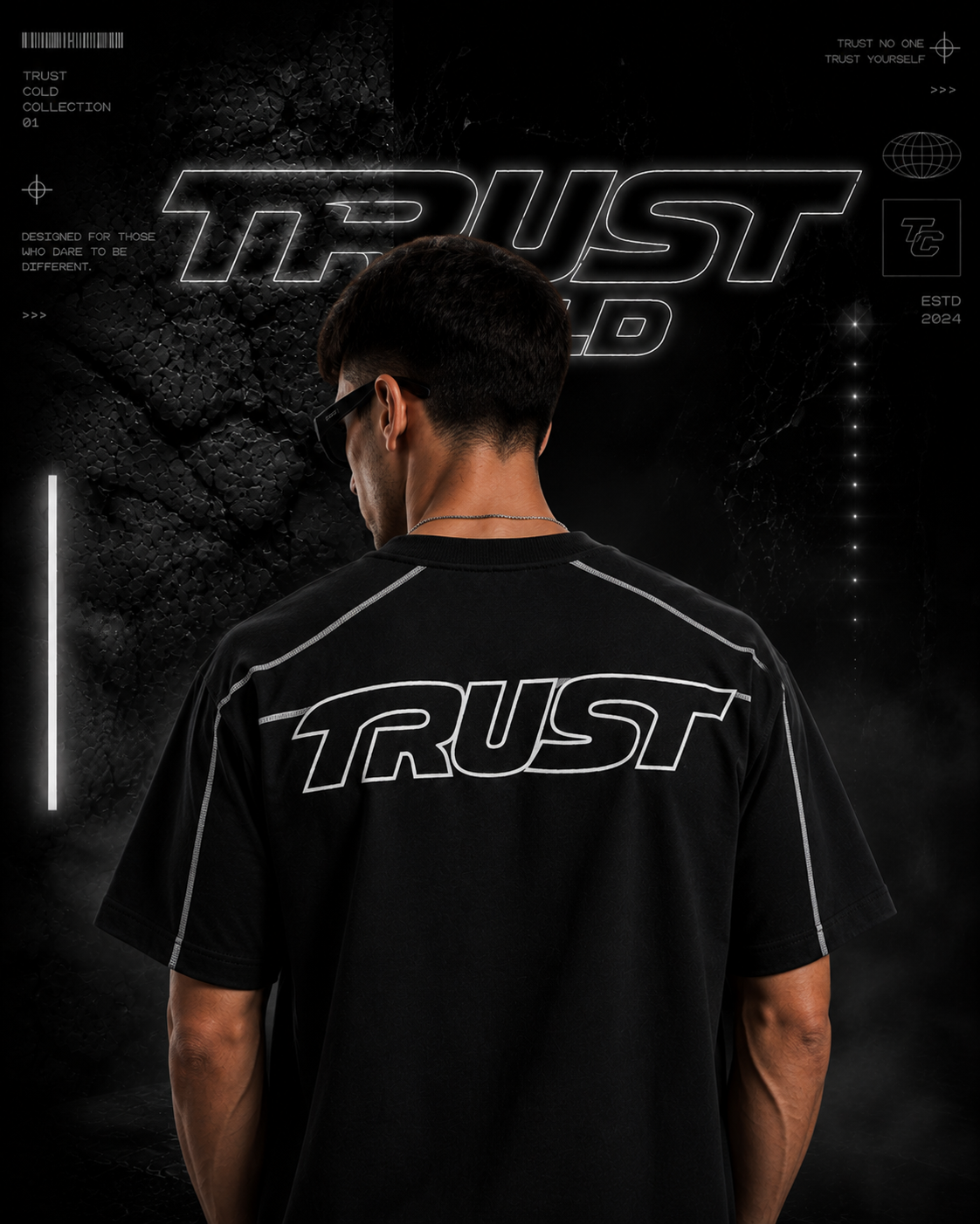 Camiseta negra Trust cold -Trust in you